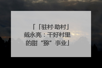 「驻村·助村」戴永亮：干好村里的甜“猕”事业