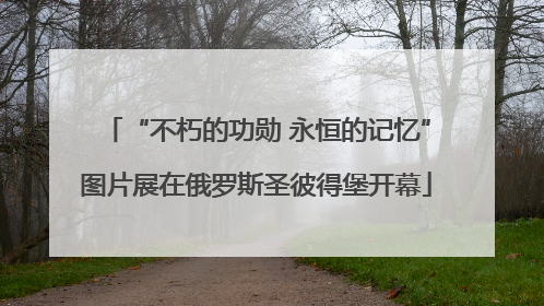 “不朽的功勋 永恒的记忆”图片展在俄罗斯圣彼得堡开幕