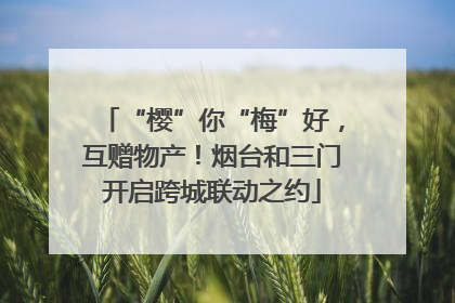“樱”你“梅”好，互赠物产！烟台和三门开启跨城联动之约