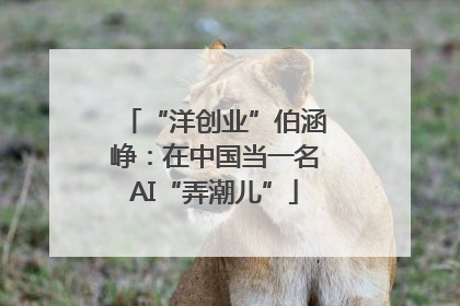 “洋创业”伯涵峥：在中国当一名AI“弄潮儿”