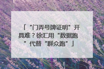 “门弄号牌证明”开具难？徐汇用“数据跑”代替“群众跑”