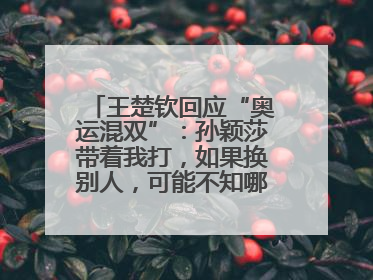 王楚钦回应“奥运混双”：孙颖莎带着我打，如果换别人，可能不知哪一场就输了