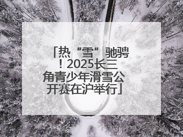 热“雪”驰骋！2025长三角青少年滑雪公开赛在沪举行
