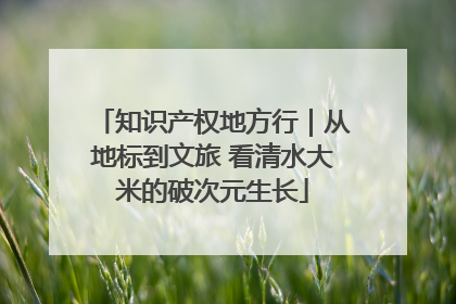 知识产权地方行｜从地标到文旅 看清水大米的破次元生长