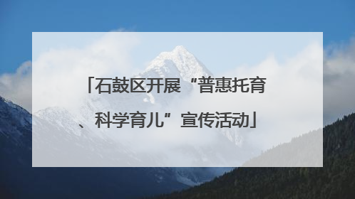 石鼓区开展“普惠托育、科学育儿”宣传活动