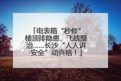 电表箱“秒修”、楼顶排隐患、飞线整治……长沙“人人讲安全”动真格！