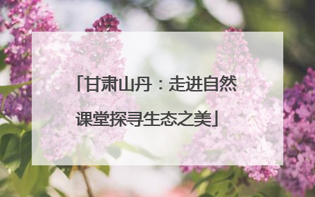 甘肃山丹：走进自然课堂探寻生态之美