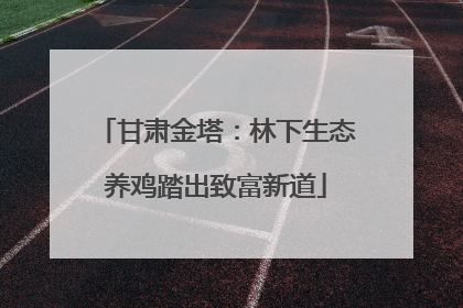 甘肃金塔：林下生态养鸡踏出致富新道