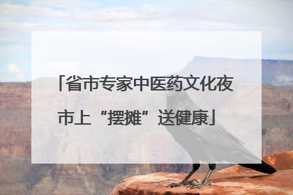 省市专家中医药文化夜市上“摆摊”送健康