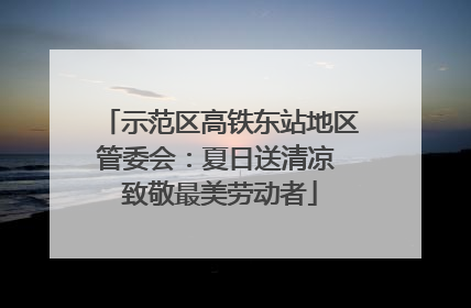 示范区高铁东站地区管委会：夏日送清凉 致敬最美劳动者