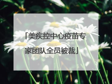 美疾控中心疫苗专家团队全员被裁
