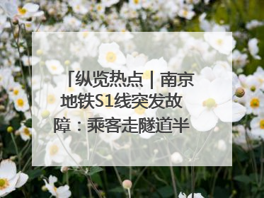 纵览热点｜南京地铁S1线突发故障：乘客走隧道半个多小时才出站，地铁方称造成误机会解决处理