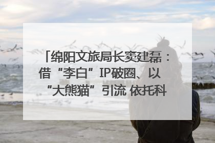 绵阳文旅局长窦建磊：借“李白”IP破圈、以“大熊猫”引流 依托科技优势绽放城市文旅魅力｜文旅局长说
