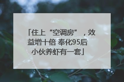 住上“空调房”，效益增十倍 奉化95后小伙养虾有一套