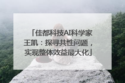 佳都科技AI科学家王凯：探寻共性问题，实现整体效益最大化
