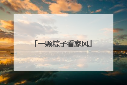 一颗粽子看家风