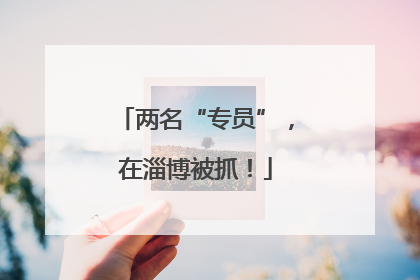 两名“专员”，在淄博被抓！