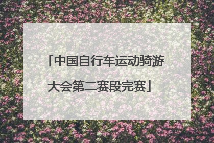 中国自行车运动骑游大会第二赛段完赛