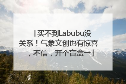 买不到Labubu没关系！气象文创也有惊喜，不信，开个盲盒→