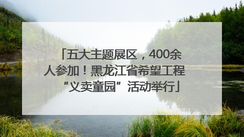 五大主题展区，400余人参加！黑龙江省希望工程“义卖童园”活动举行