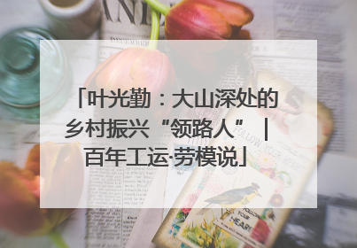 叶光勤：大山深处的乡村振兴“领路人”｜百年工运·劳模说