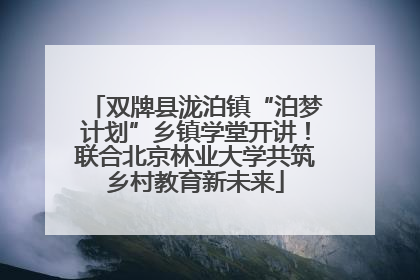 双牌县泷泊镇“泊梦计划”乡镇学堂开讲！联合北京林业大学共筑乡村教育新未来