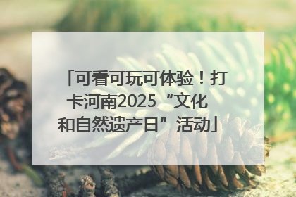 可看可玩可体验！打卡河南2025“文化和自然遗产日”活动