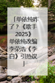 单依纯咋了？《歌手2025》单依纯改编李荣浩《李白》引热议