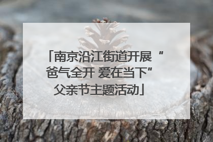 南京沿江街道开展“爸气全开 爱在当下”父亲节主题活动