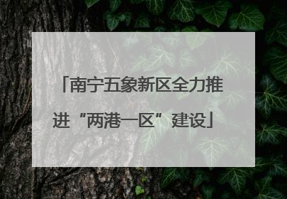 南宁五象新区全力推进“两港一区”建设