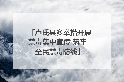 卢氏县多举措开展禁毒集中宣传 筑牢全民禁毒防线