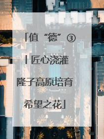 值“德”③丨匠心浇灌 隆子高原培育希望之花