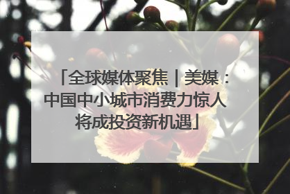全球媒体聚焦｜美媒：中国中小城市消费力惊人 将成投资新机遇