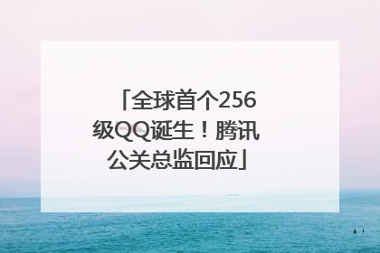 全球首个256级QQ诞生！腾讯公关总监回应