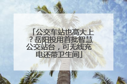 公交车站也高大上？岳阳投用首批智慧公交站台，可无线充电还带卫生间