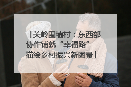 关岭围墙村：东西部协作铺就“幸福路” 描绘乡村振兴新图景
