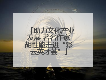 助力文化产业发展 著名作家胡性能走进“彩云英才荟”