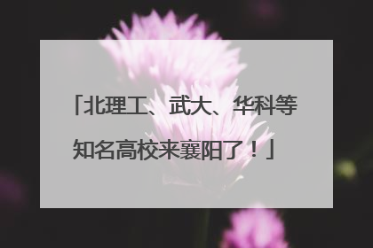 北理工、武大、华科等知名高校来襄阳了！