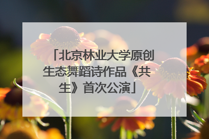 北京林业大学原创生态舞蹈诗作品《共生》首次公演