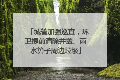 城管加强巡查，环卫提前清除井盖、雨水箅子周边垃圾