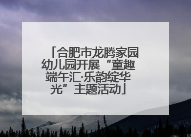 合肥市龙腾家园幼儿园开展“童趣端午汇·乐韵绽华光”主题活动