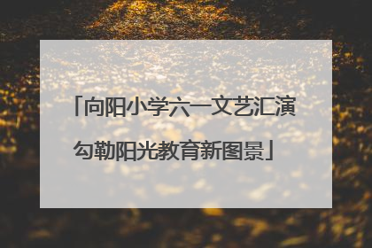向阳小学六一文艺汇演勾勒阳光教育新图景