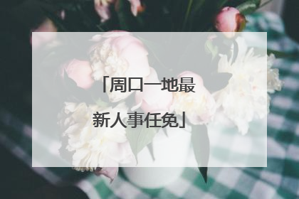 周口一地最新人事任免