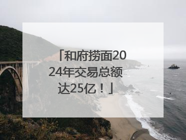 和府捞面2024年交易总额达25亿！