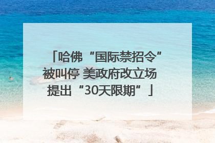 哈佛“国际禁招令”被叫停 美政府改立场提出“30天限期”