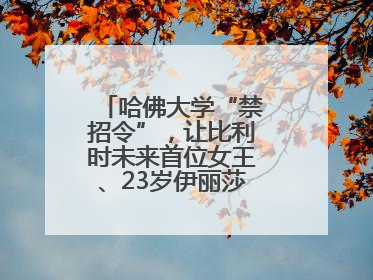 哈佛大学“禁招令”，让比利时未来首位女王、23岁伊丽莎白公主难毕业