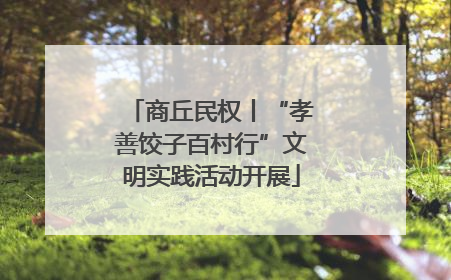 商丘民权丨“孝善饺子百村行”文明实践活动开展