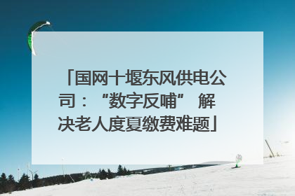 国网十堰东风供电公司：“数字反哺” 解决老人度夏缴费难题
