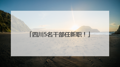 四川5名干部任新职！