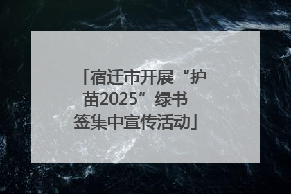 宿迁市开展“护苗2025”绿书签集中宣传活动